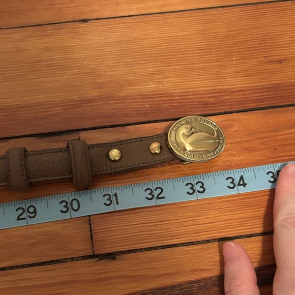 Dooney & Bourke Brown Leather Belt with Gold Buckle - Picture 7 of 7
